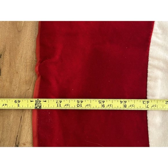 48 Inch Christmas Tree Skirt, Red White Tree Skirt with Cardinals & Holly READ - Picture 5 of 10